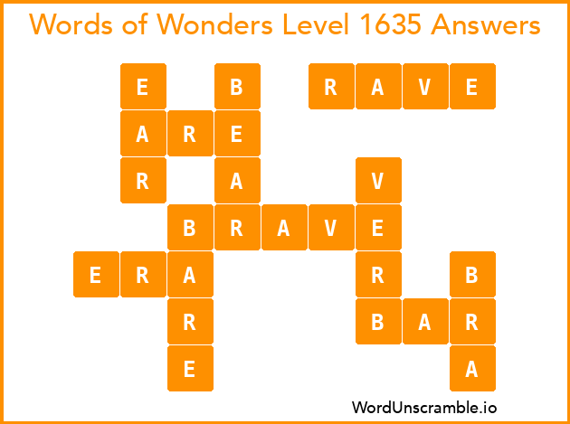 Words of Wonders Level 1635 Answers