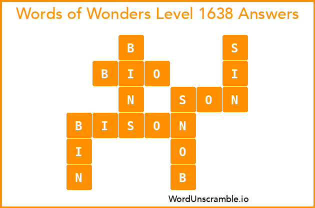 Words of Wonders Level 1638 Answers