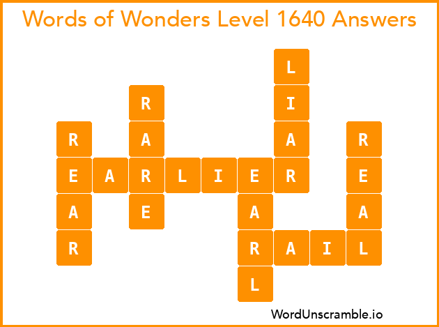Words of Wonders Level 1640 Answers