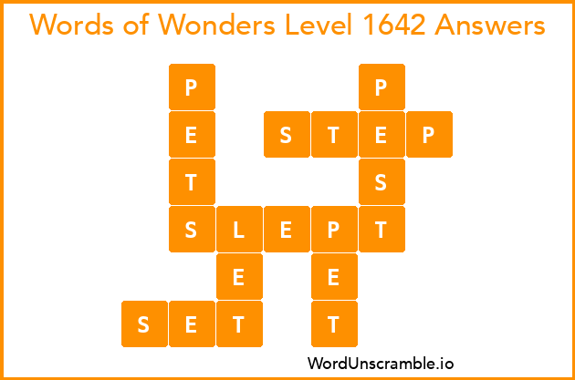 Words of Wonders Level 1642 Answers