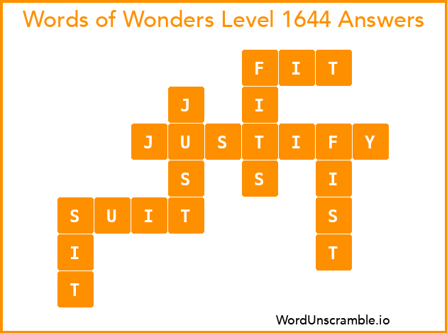 Words of Wonders Level 1644 Answers