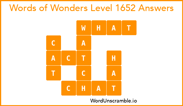 Words of Wonders Level 1652 Answers