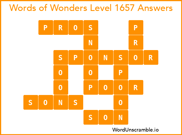 Words of Wonders Level 1657 Answers
