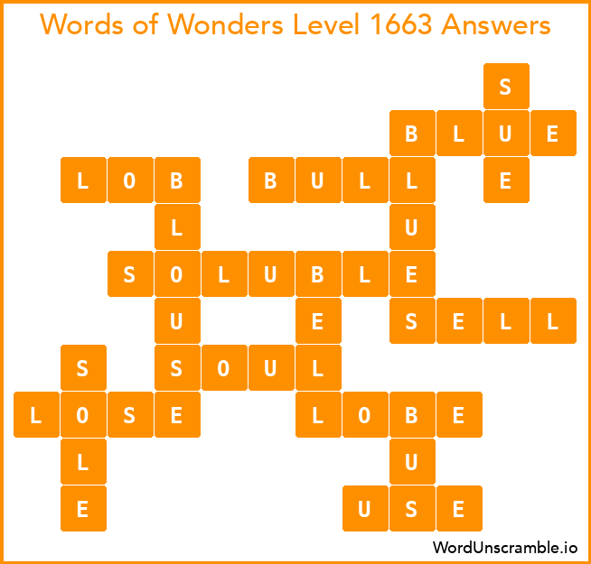 Words of Wonders Level 1663 Answers