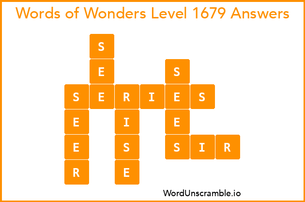 Words of Wonders Level 1679 Answers