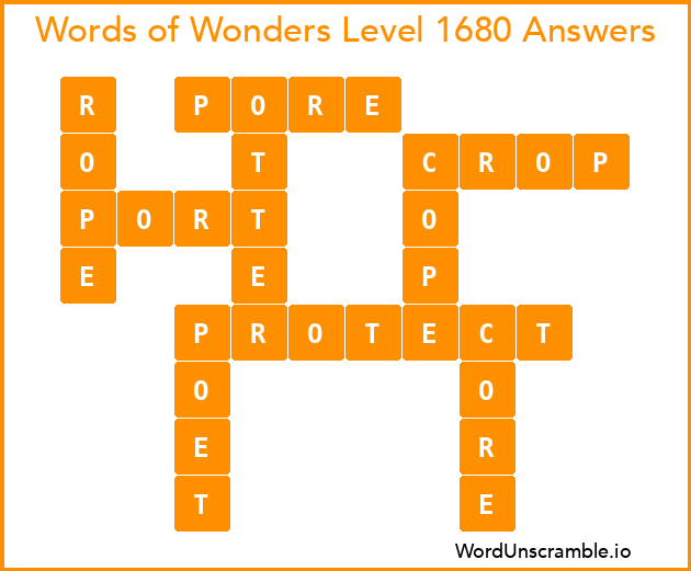 Words of Wonders Level 1680 Answers