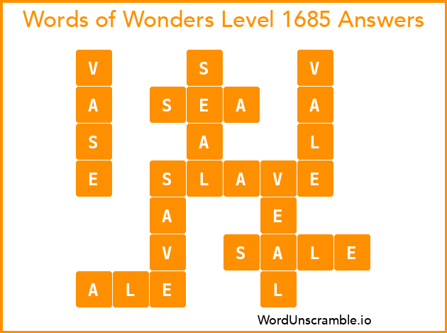Words of Wonders Level 1685 Answers