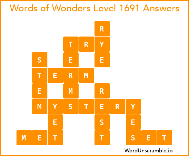 Words of Wonders Level 1691 Answers