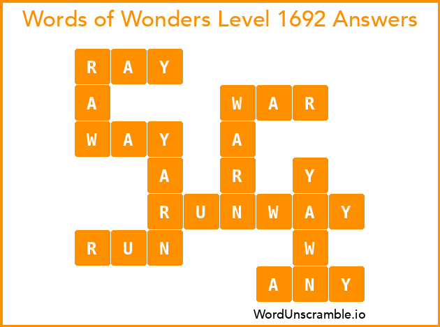 Words of Wonders Level 1692 Answers