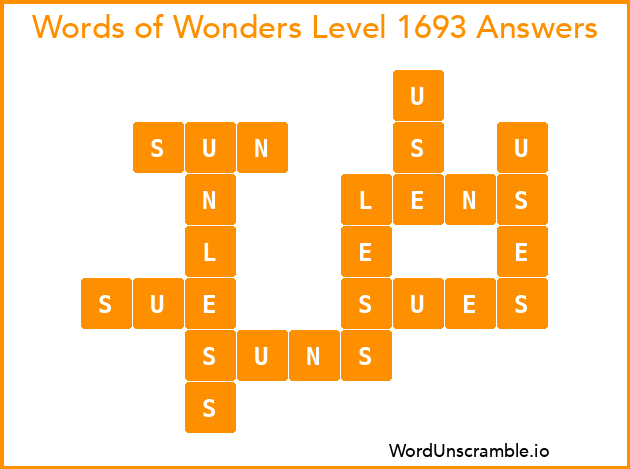 Words of Wonders Level 1693 Answers