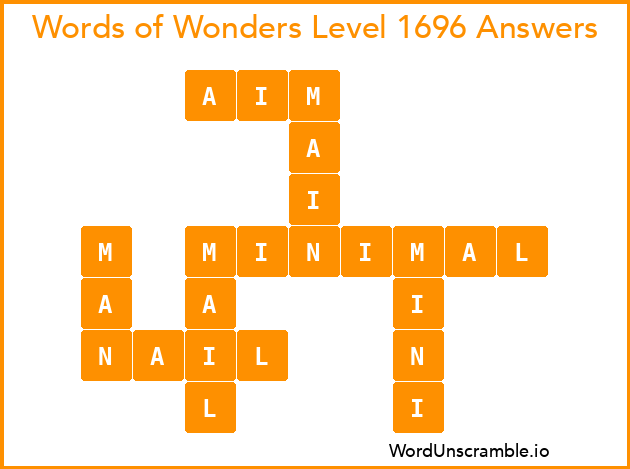 Words of Wonders Level 1696 Answers