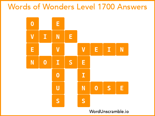 Words of Wonders Level 1700 Answers