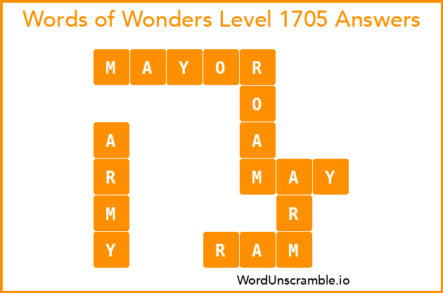 Words of Wonders Level 1705 Answers