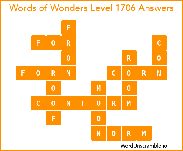 Words of Wonders Level 1706 Answers
