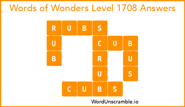Words of Wonders Level 1708 Answers
