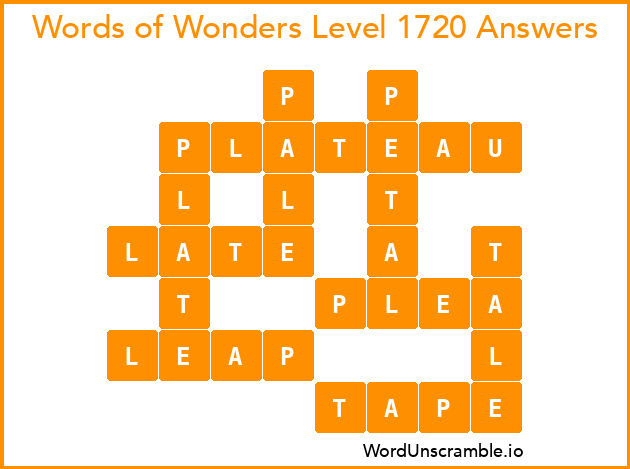 Words of Wonders Level 1720 Answers