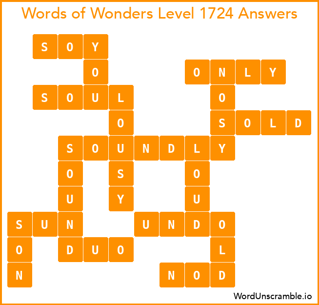 Words of Wonders Level 1724 Answers