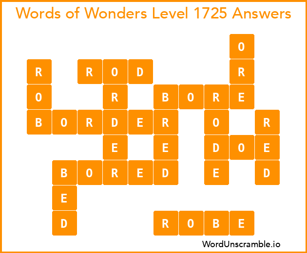 Words of Wonders Level 1725 Answers