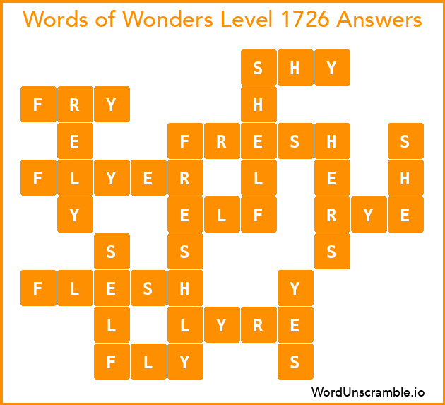 Words of Wonders Level 1726 Answers