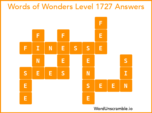 Words of Wonders Level 1727 Answers