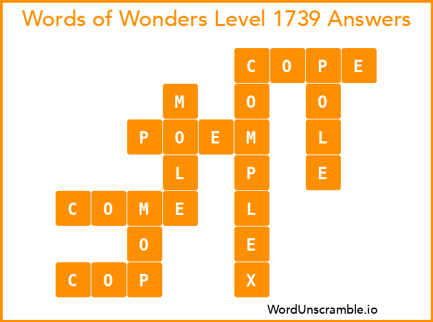 Words of Wonders Level 1739 Answers