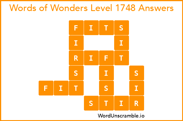 Words of Wonders Level 1748 Answers