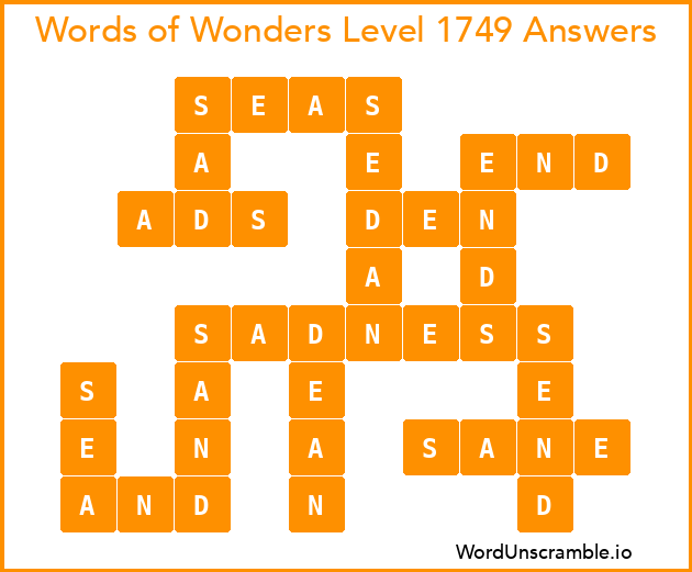 Words of Wonders Level 1749 Answers