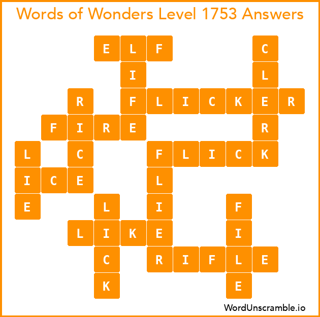 Words of Wonders Level 1753 Answers