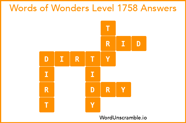 Words of Wonders Level 1758 Answers