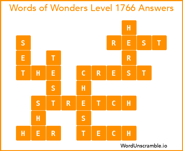 Words of Wonders Level 1766 Answers