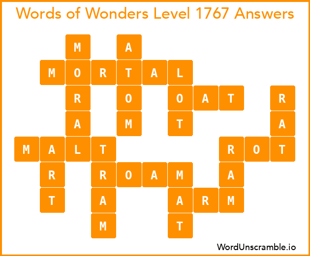 Words of Wonders Level 1767 Answers