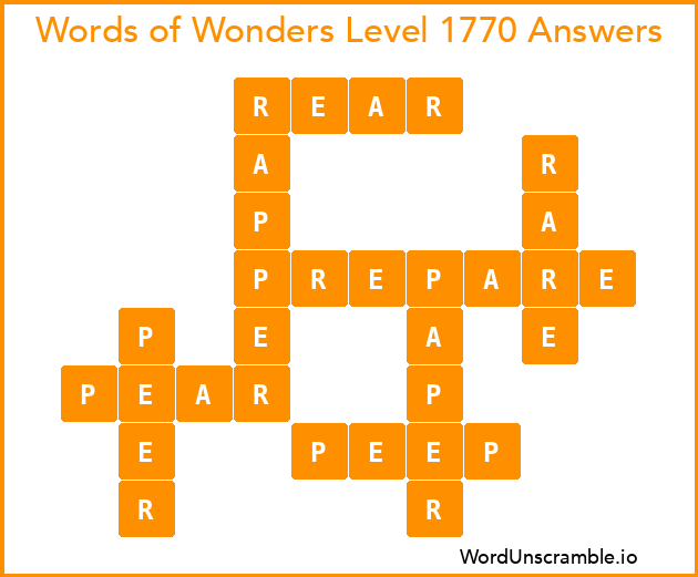 Words of Wonders Level 1770 Answers