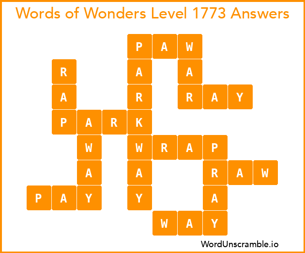 Words of Wonders Level 1773 Answers