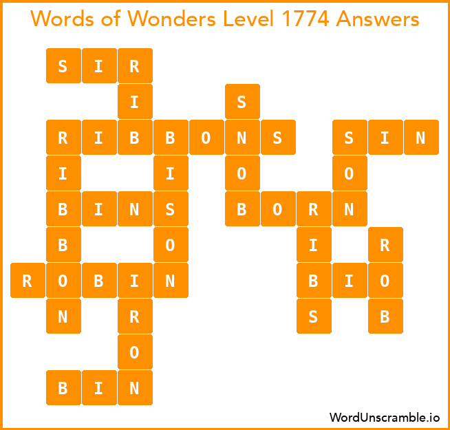 Words of Wonders Level 1774 Answers