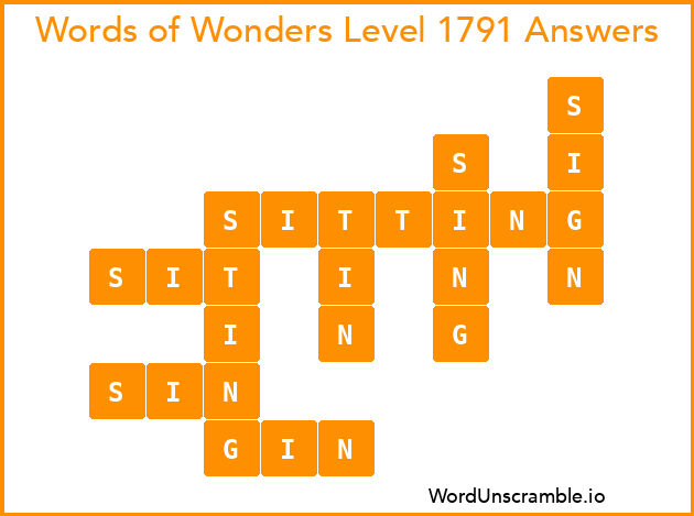 Words of Wonders Level 1791 Answers