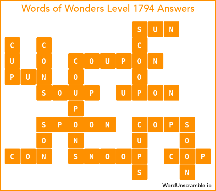 Words of Wonders Level 1794 Answers