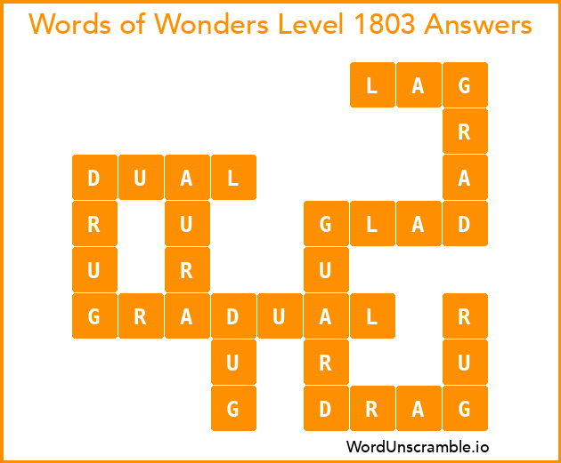 Words of Wonders Level 1803 Answers