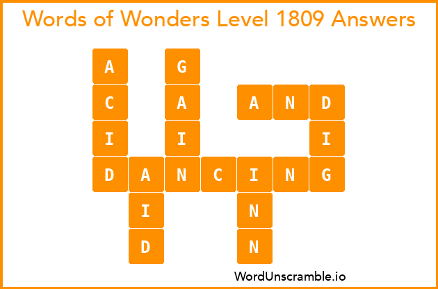 Words of Wonders Level 1809 Answers