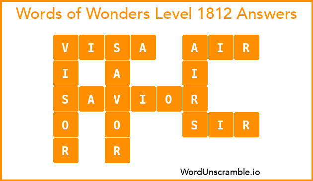 Words of Wonders Level 1812 Answers