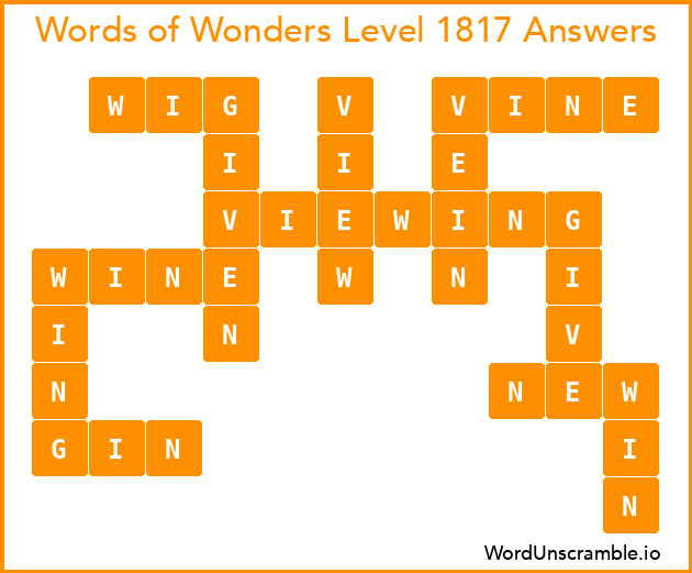 Words of Wonders Level 1817 Answers