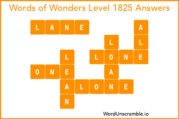 Words of Wonders Level 1825 Answers