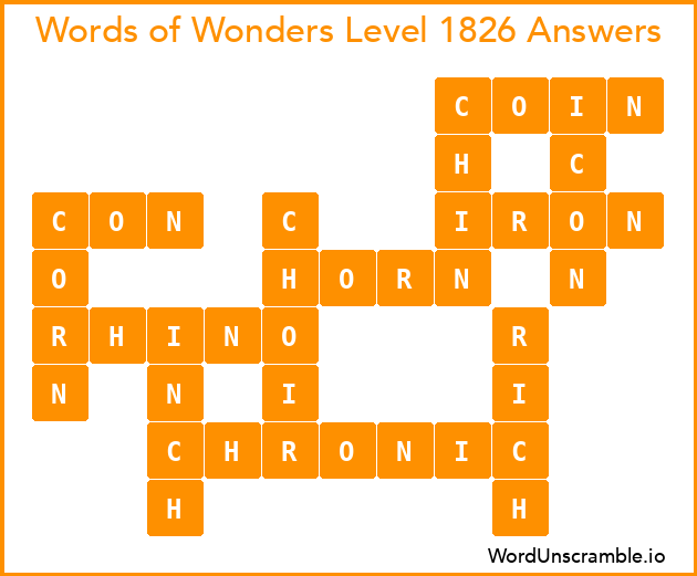 Words of Wonders Level 1826 Answers