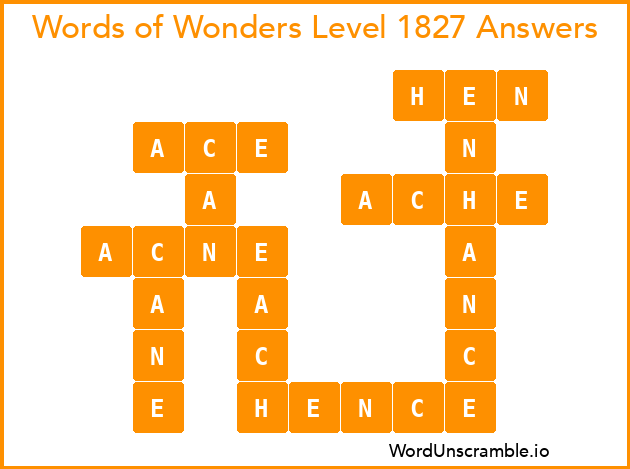 Words of Wonders Level 1827 Answers
