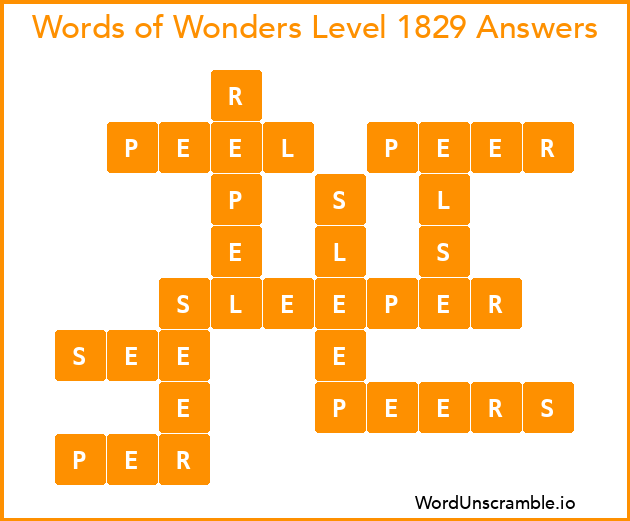 Words of Wonders Level 1829 Answers