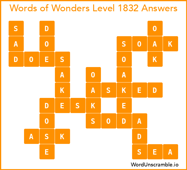 Words of Wonders Level 1832 Answers