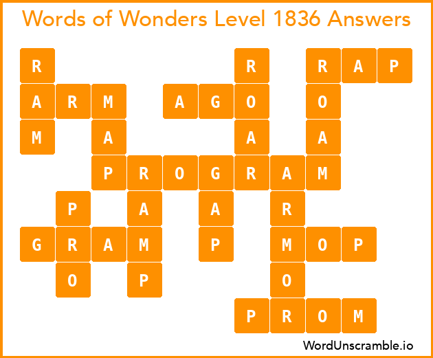 Words of Wonders Level 1836 Answers