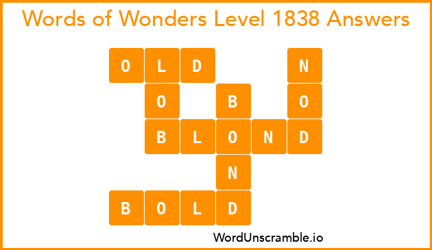 Words of Wonders Level 1838 Answers