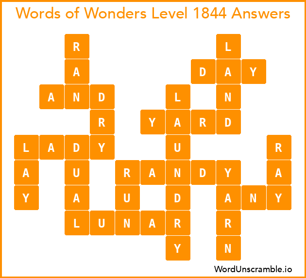 Words of Wonders Level 1844 Answers