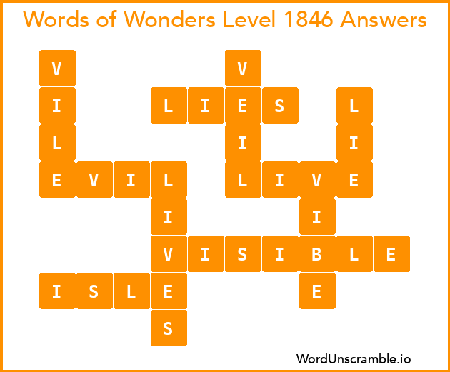 Words of Wonders Level 1846 Answers