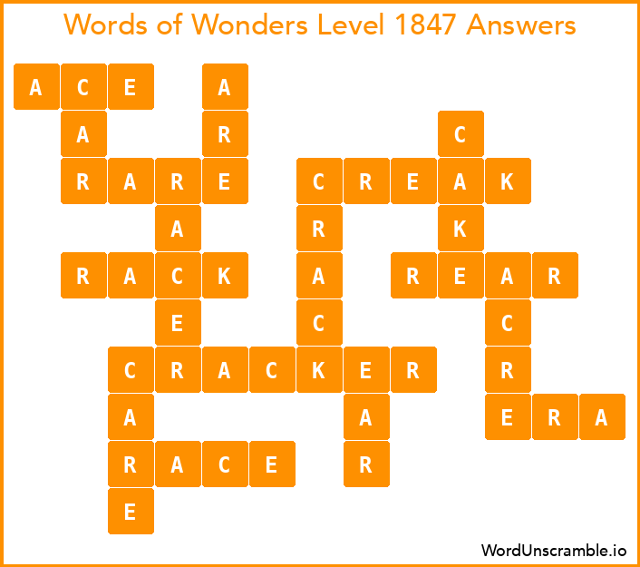 Words of Wonders Level 1847 Answers